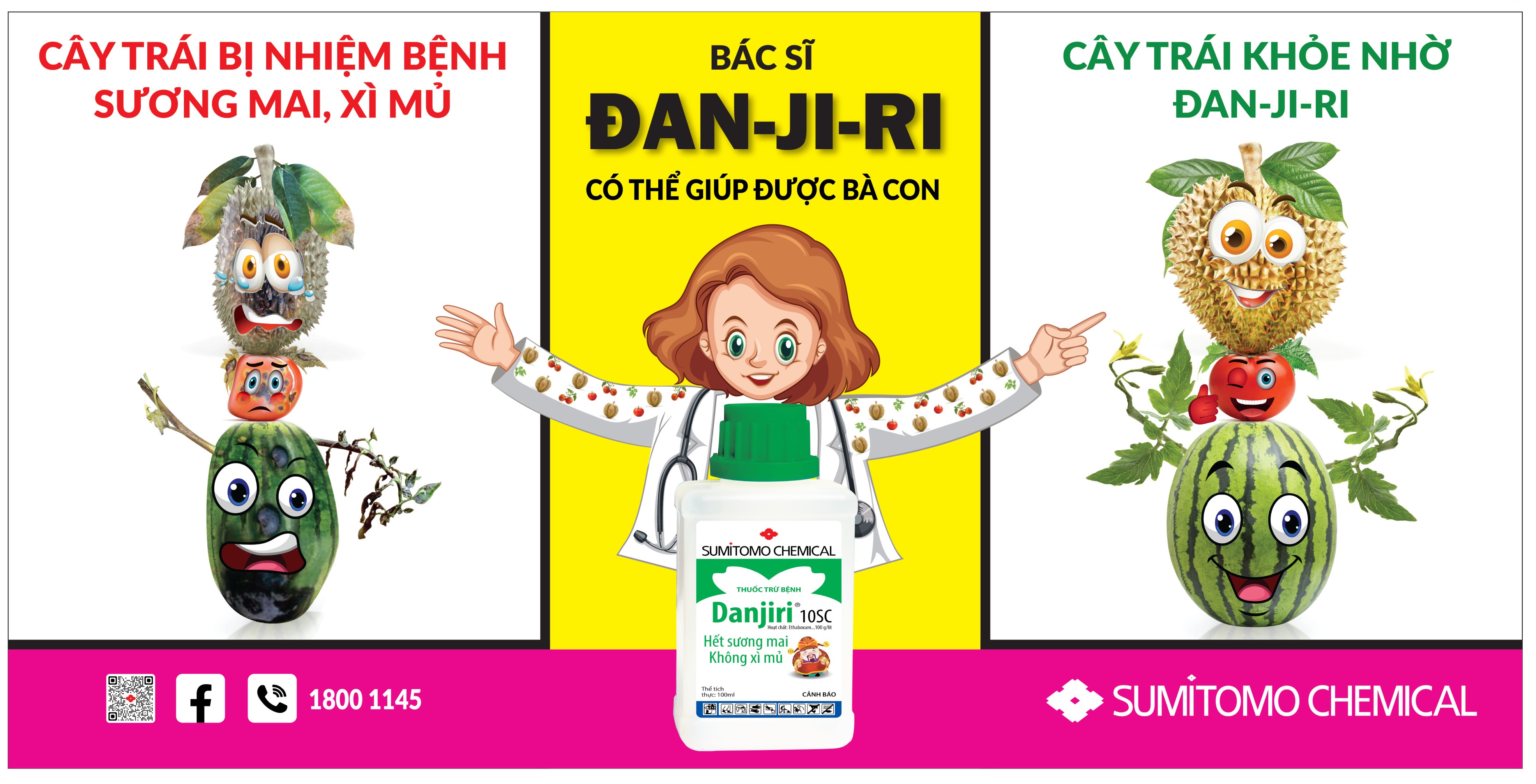 Thuốc trừ bệnh Danjiri 10SC - Chai 100ml